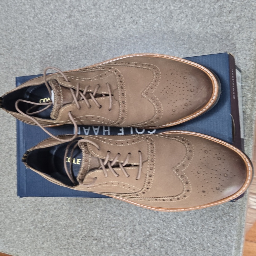 Cole Haan Oxford Wingtip Shoes Mens Size 8.5 C30695 Leather Sole Lace Up